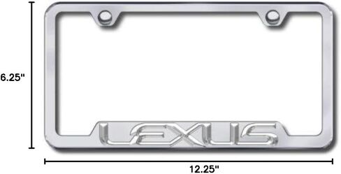 Au-TOMOTIVE GOLD Lexus 3D License Plate Frame - Chrome Name on Chrome Frame in Saudi Arabia