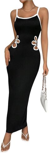 GORGLITTER Women's Bodycon Maxi Dresses Cut Out Sexy Brunch Vacation Outfits Wedding Guest Dress 2025 in Saudi Arabia
