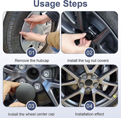 طقم محور غطاء مركز العجلة للطراز Y Model 3، ملحقات غطاء حافة العجلة Hubcaps مع 4 أغطية مركزية + 20 غطاء صامولة + 1 حزمة ساحبة (أسود غير لامع) in Kuwait