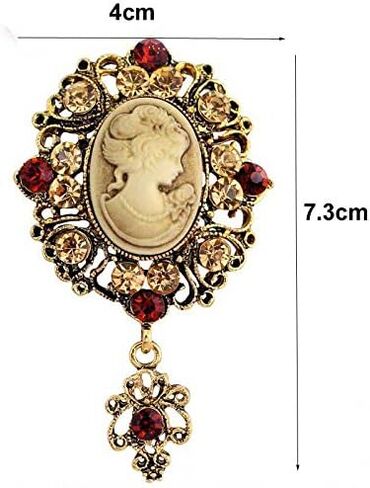 Crystal Rhinestone Flower Bouquet Brooch Pin, Gold Tone, Large in Kuwait