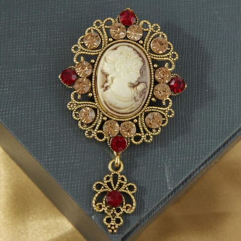 Crystal Rhinestone Flower Bouquet Brooch Pin, Gold Tone, Large in Kuwait