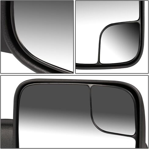 مرآة سحب يدوية من DNA Motoring TWM-011-T222-BK-L متوافقة مع 94-01 Ram 1500/94-02 Ram 2500 3500، يسار/سائق in Saudi Arabia