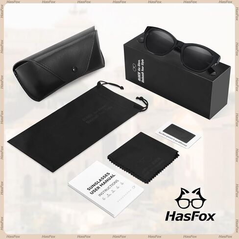 نظارة شمسية HASFOX® صغيرة على شكل عين القطة للنساء | نظارات شمسية عصرية للوجه الضيق | ظلال حماية مستقطبة وأشعة فوق البنفسجية 400 in Saudi Arabia