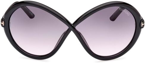 Tom Ford Sunglasses FT 1070 Jada 01B Shiny Black, t Logo/Gradient Smoke To P in Saudi Arabia