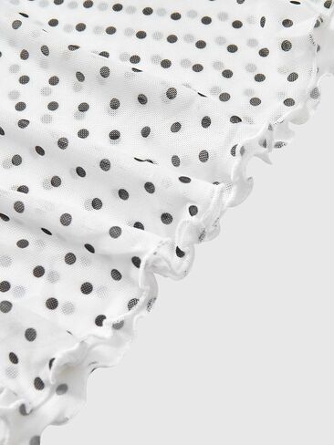 Milumia Women's Floral Mesh Cami Crop Top V Neck Ruffle Spaghetti Strap Tank Tops in Kuwait