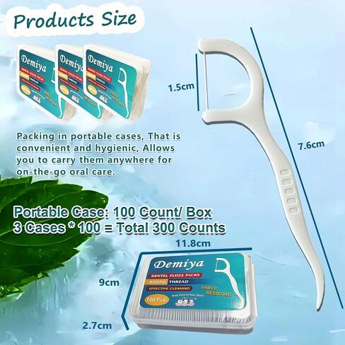 Floss Picks Travel Dental Floss Picks 40 Count Professional Flossers for Adult Unflavored Flossing Sticks 4 Cases with Portable Case Durable Tooth Pick for Teeth Cleaning and Oral Care in Saudi Arabia