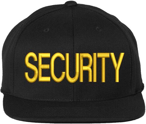Premium Security Snapback Hat | Large Embroidery Adjustable Flat Bill Cap for Security Officers & Guards in Saudi Arabia