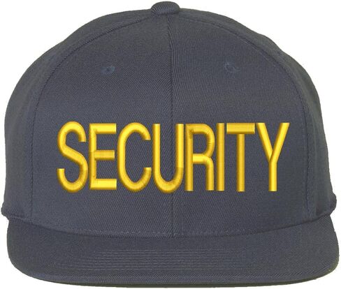 Premium Security Snapback Hat | Large Embroidery Adjustable Flat Bill Cap for Security Officers & Guards in Saudi Arabia