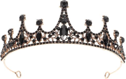 Beaupretty Black Tiaras for Women Bridal Crown Headband Black Crystal Wedding Tiara Party Decorative for Halloween Birthday Prom in Saudi Arabia