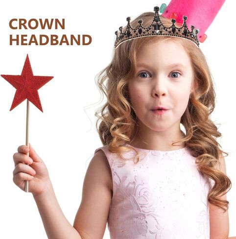 Beaupretty Black Tiaras for Women Bridal Crown Headband Black Crystal Wedding Tiara Party Decorative for Halloween Birthday Prom in Saudi Arabia