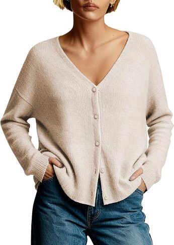 سترة نسائية من LTSCNRM ذات وجهين، تصميم ناعم ورقبة على شكل حرف V ورقبة مستديرة، قمة غير رسمية متعددة الاستخدامات للملابس اليومية in Kuwait