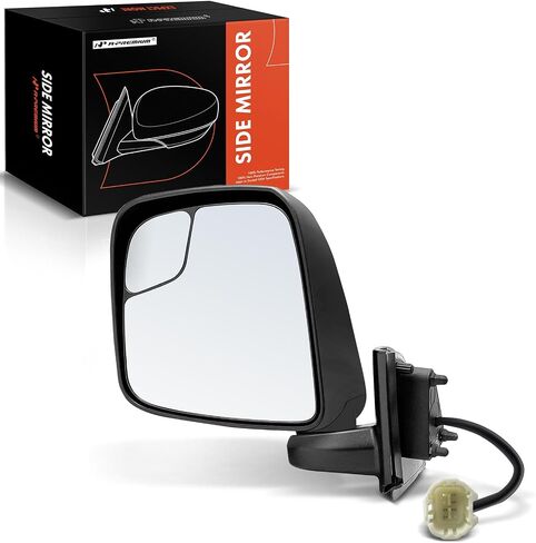 A-Premium Driver Side Power Door Mirror - Compatible with Nissan NV200 2013-2021 & Chevrolet City Express 2015-2018 - Heated Manual Folding Black Outside Rear View Mirror w/Blind Spot Detection in Saudi Arabia