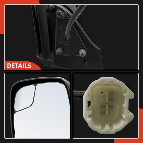 A-Premium Driver Side Power Door Mirror - Compatible with Nissan NV200 2013-2021 & Chevrolet City Express 2015-2018 - Heated Manual Folding Black Outside Rear View Mirror w/Blind Spot Detection in Saudi Arabia