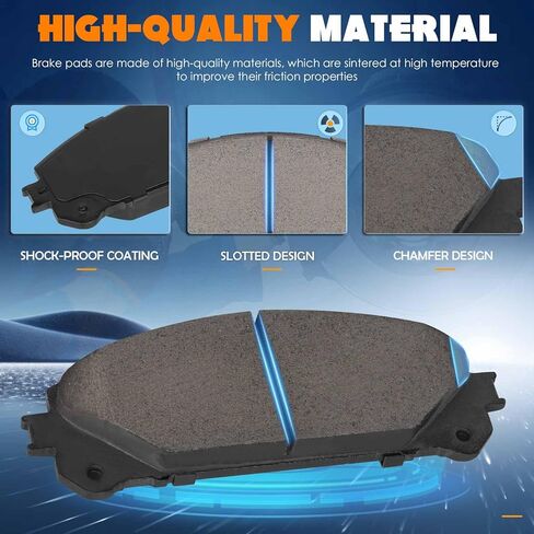 4PCS Front Ceramic Brake Pads Compatible with Sienna 2011-2020 for Toyota Highlander 2008-2019 for LEXUS RX350/RX450h 2010-2019 NX300 2018-2021 NX200t 2015-2017 in Saudi Arabia