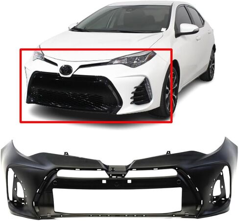 FitParts Compatible With Toyota Corolla 2017 2018 2019 Front Bumper Cover. New, Primed & Ready for Paint. SE/XSE. TO1000424 5211903908 in Saudi Arabia