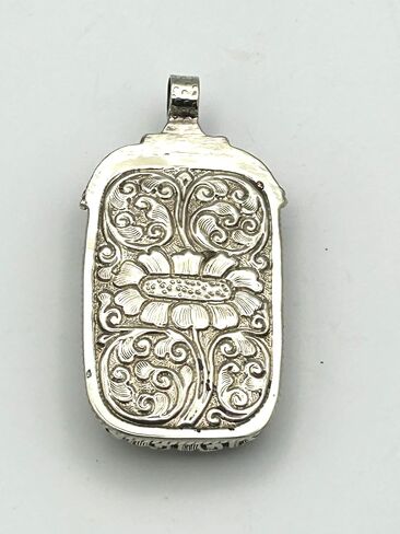 Handmade Bone Carved Goddess Kali Pendant with Silver Overlay – Hindu Tribal Amulet For Necklace – Spiritual Protection Jewelry for Men & Women – Ethnic Boho Gift in Saudi Arabia