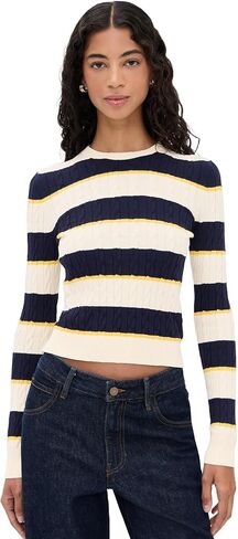 State & Lake Women's Cable Knit Pullover in Kuwait