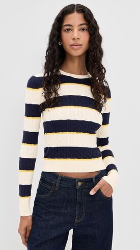 State & Lake Women's Cable Knit Pullover in Kuwait