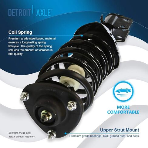Detroit Axle - FWD Front 8pc Suspension Kit for 2008-2010 Honda Odyssey, 2 Struts 2 Lower Control Arms w/Ball Joints 2 Rear Shock Absorbers 2 Sway Bars 2009 Replacement in Saudi Arabia