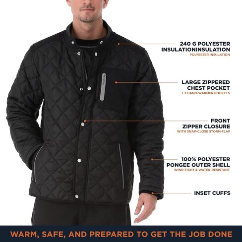 RefrigiWear Insulated Diamond Quilted Jacket in Saudi Arabia
