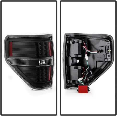 ACANII-For 2009-2014 Ford F150 رافعة شاحنة خفيفة لنقل السلع أسود الإسكان LED أضواء خلفية مصابيح الفرامل الجمعية زوج مجموعة اليسار + اليمين in Saudi Arabia