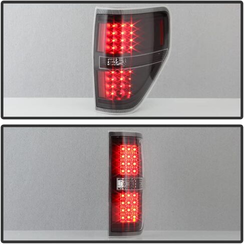 ACANII-For 2009-2014 Ford F150 رافعة شاحنة خفيفة لنقل السلع أسود الإسكان LED أضواء خلفية مصابيح الفرامل الجمعية زوج مجموعة اليسار + اليمين in Saudi Arabia