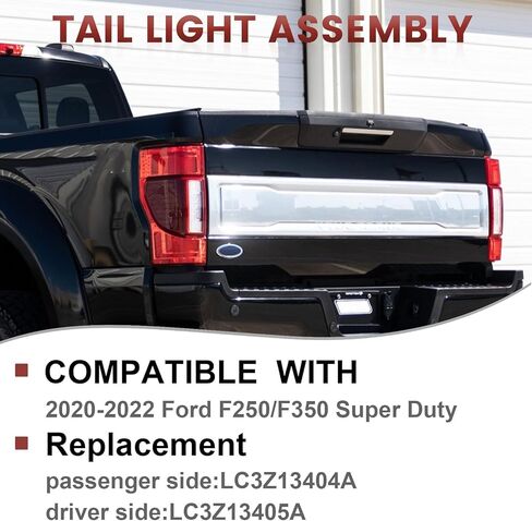 مجموعة مصابيح LED الخلفية مع أعمى متوافقة مع 2020 2021 2022 Ford F250 F350 F450 Super Duty، استبدال المصابيح الخلفية للجانب الأيمن للراكب # LC3Z13404E FO2801282 in Kuwait