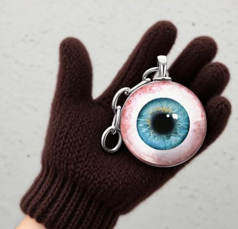 Gothic-style devil's eye keychain. Creepy eyeball keychain accessory. Suitable Halloween accessory for both men and women. in Saudi Arabia