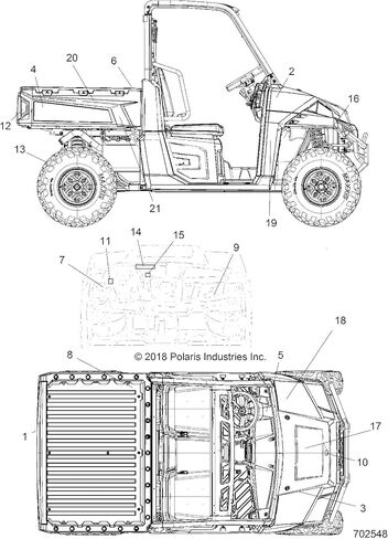 Polaris Ranger Ranger Box Decal, Left, Genuine OEM Part 7188687, Qty 1 in Saudi Arabia