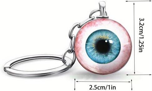 Gothic-style devil's eye keychain. Creepy eyeball keychain accessory. Suitable Halloween accessory for both men and women. in Saudi Arabia