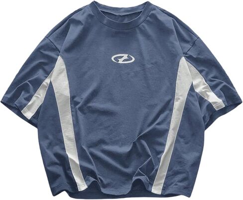 SOLY HUX Men's Short Sleeve T Shirts Streetwear Color Block Graphic Tees Unisex Casual Summer Tops in Saudi Arabia