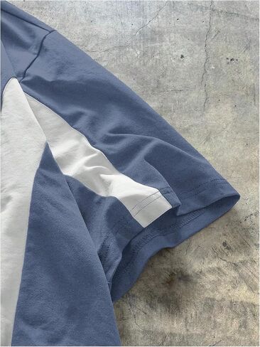 SOLY HUX Men's Short Sleeve T Shirts Streetwear Color Block Graphic Tees Unisex Casual Summer Tops in Saudi Arabia