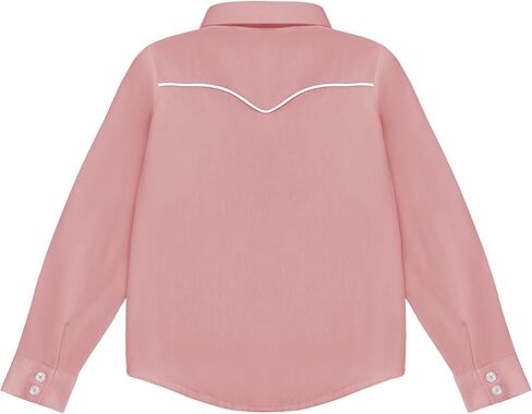 Girls Retro Long Sleeve Button Down Shirts Cowgirl Western Shirt Embroidery Blouse Tops in Saudi Arabia