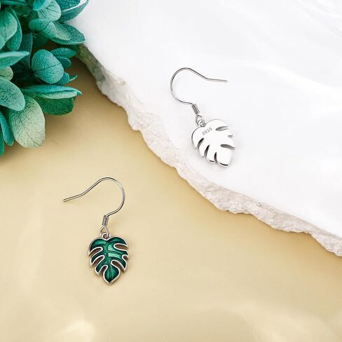 أقراط الورد/أزهار الكرز/زنبق الوادي/الكركديه/الورد/عباد الشمس/Monstera/توليب/الأوركيد أقراط S925 من الفضة الإسترليني على شكل زهرة متدلية مجوهرات للنساء in Kuwait