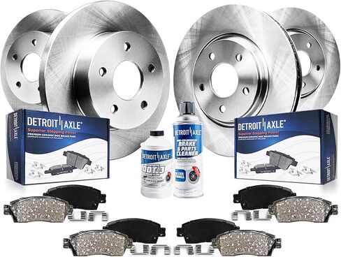 Detroit Axle - Front & Rear Brake Rotors + Ceramic Brake Pads Replacement for 2003 2004 2005 Mazda 6 in Saudi Arabia