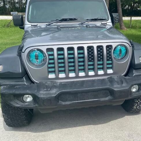 ملصقات المصابيح الأمامية ستيريو ثلاثية الأبعاد من Beast Eyes - زوج مضحك يمكنك صنعه بنفسك للشاحنة والسيارة والمصدات وتزيين النوافذ (قطعتان 8 بوصات) in Saudi Arabia