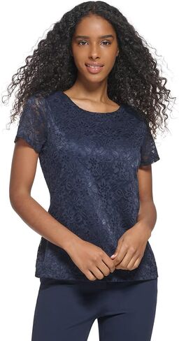 Tommy Hilfiger Short Sleeve Lace Blouse in Saudi Arabia