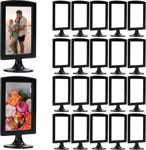 20 Pack Double Sided Standing Picture Frame 4x6 Plastic Photo Frame Bulk White Picture Display Holder Stand for Table Number, Menu, Wedding, Christmas,Thanksgiving,Fall Decor in Kuwait
