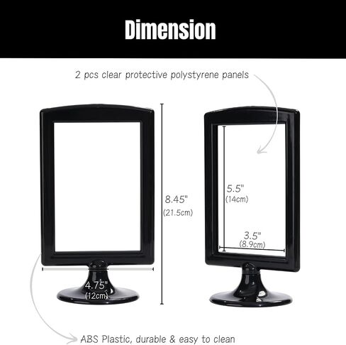 20 Pack Double Sided Standing Picture Frame 4x6 Plastic Photo Frame Bulk White Picture Display Holder Stand for Table Number, Menu, Wedding, Christmas,Thanksgiving,Fall Decor in Kuwait