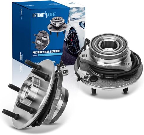Detroit Axle - 4WD Front 2pc Wheel Bearing Hubs for 2000-2001 Dodge Ram 1500, 2 Wheel Bearing and Hubs Assembly Replacement in Saudi Arabia