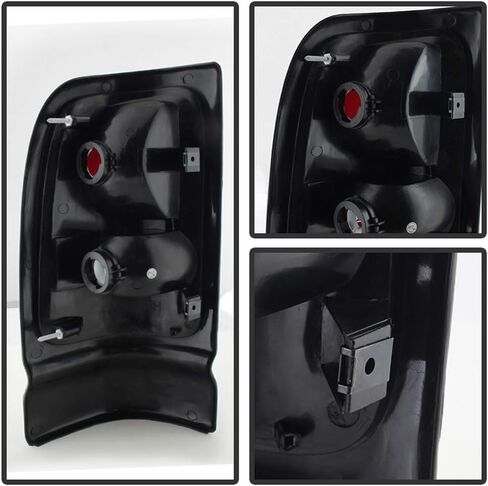 ACANII - For 1994-2001 Dodge Ram 1500 2500 3500 Red Smoke Factory Style Tail Lights Brake Lamps Aftermarket Left+Right Midnight Red V2 in Saudi Arabia