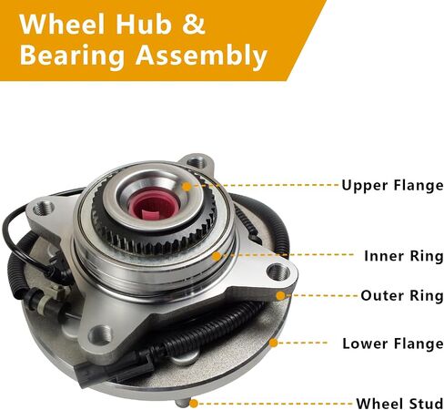 512498 2PC Front Wheel Hub and Bearing Assembly for 2013-2020 Ford Fusion, for 2013-2016 Lincoln MKZ, for 2019-2020 Ford Police Responder Hybrid, for 2019-2020 Ford SSV Plug-in Hybrid in Saudi Arabia
