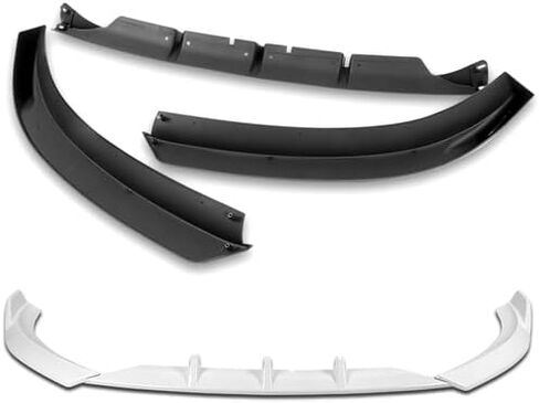 3 Pieces Front Bumper Lip Spoiler Splitter Side Body Kit Trim Protection Compatible with 2009-2012 Audi A4 B8 S-Line, 2010 2011 (Painted Black) in Saudi Arabia