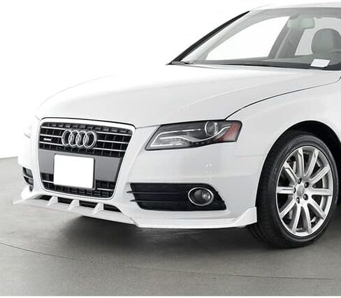 3 Pieces Front Bumper Lip Spoiler Splitter Side Body Kit Trim Protection Compatible with 2009-2012 Audi A4 B8 S-Line, 2010 2011 (Painted Black) in Saudi Arabia