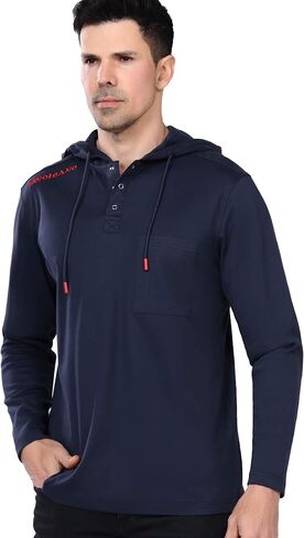 FR Shirts for Men Light Weight, Hooded Welding T Shirt,6.5oz 100% Cotton Long Sleeve Flame Resistant Clothing CAT2 in Saudi Arabia