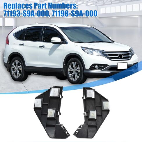 X AUTOHAUX Pair of Front Bumper Bracket Retainer Spacer Mounting Support Driver and Passenger Side 71193-S9A-000 for Honda CR-V 2002-2006 Plastic Black in Saudi Arabia