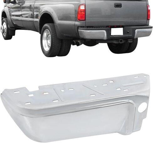 WFLNHB Rear Bumper End Left Side Bumper Chrome Replacement for F250 F350 F450 Super Duty 2008-2016 without Park Assist Sensors Hole FO1104122 in Saudi Arabia