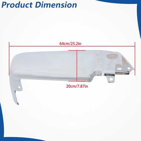 WFLNHB Rear Bumper End Left Side Bumper Chrome Replacement for F250 F350 F450 Super Duty 2008-2016 without Park Assist Sensors Hole FO1104122 in Saudi Arabia