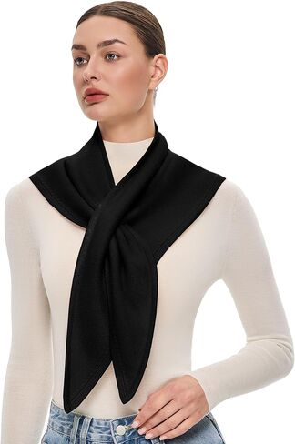 PULI Women's Luxury 100% Wool Triangle Scarf Warm Neck Head Shawl Wraps Winter Fashion Accessories Gift Package in Saudi Arabia