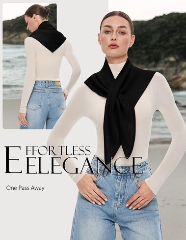 PULI Women's Luxury 100% Wool Triangle Scarf Warm Neck Head Shawl Wraps Winter Fashion Accessories Gift Package in Saudi Arabia